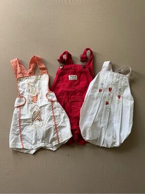Vintage Baby Bubble Romper & Overalls Bundle